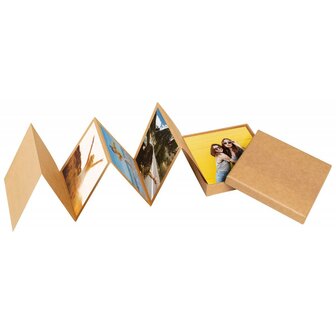 Walther fotoalbum Leporello Box Pimp&amp;Create bruin