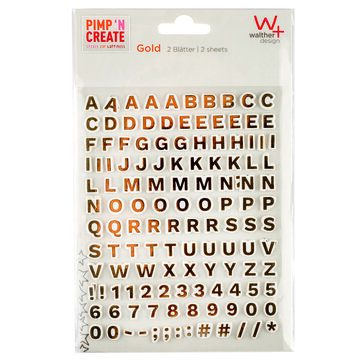 Walther Letters Sticker Set Goud ST6000